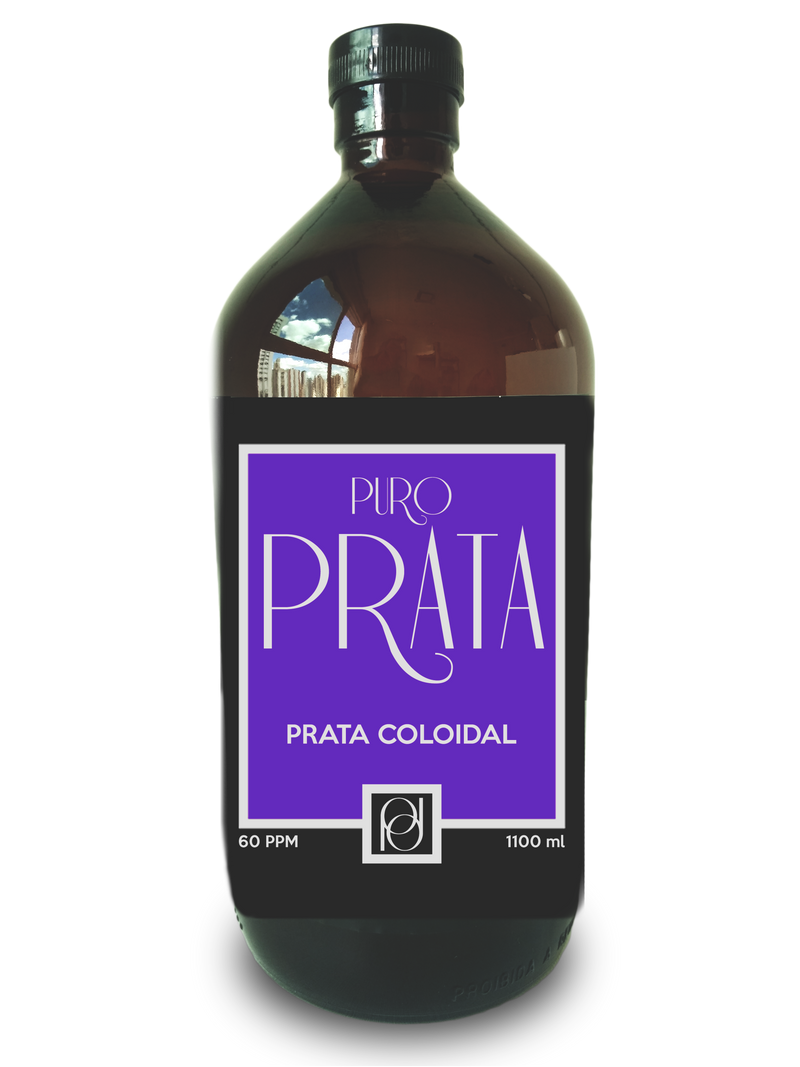 Prata Coloidal 60ppm 1 Litro Compre 2 Ganhe 1! Com Certificado 99,99% Pureza Puro Prata Água de Prata