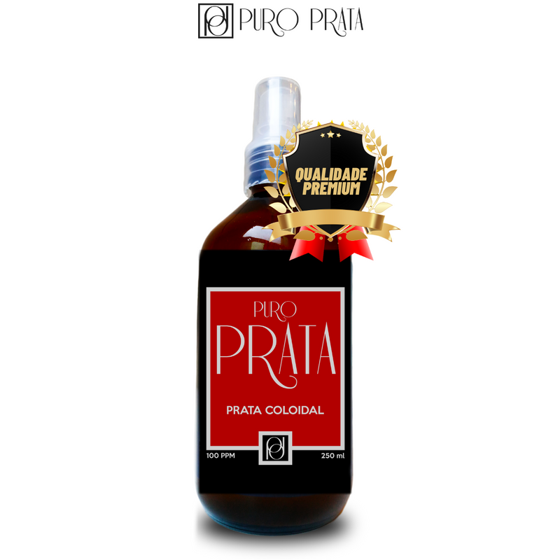 Prata Coloidal 100ppm 250ml Spray Puro Prata 99,99% Pureza Com Certificado