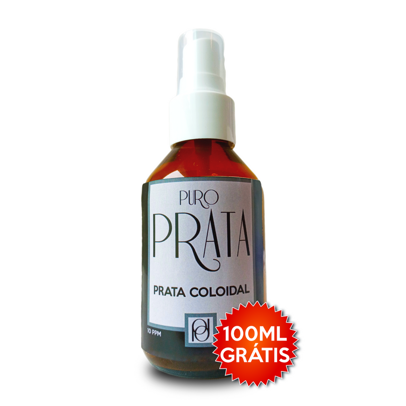 Prata Coloidal 10ppm Spray 100ml Compre 2 Ganhe 1! Com Certificado 99,99% Pureza Puro Prata Água de Prata