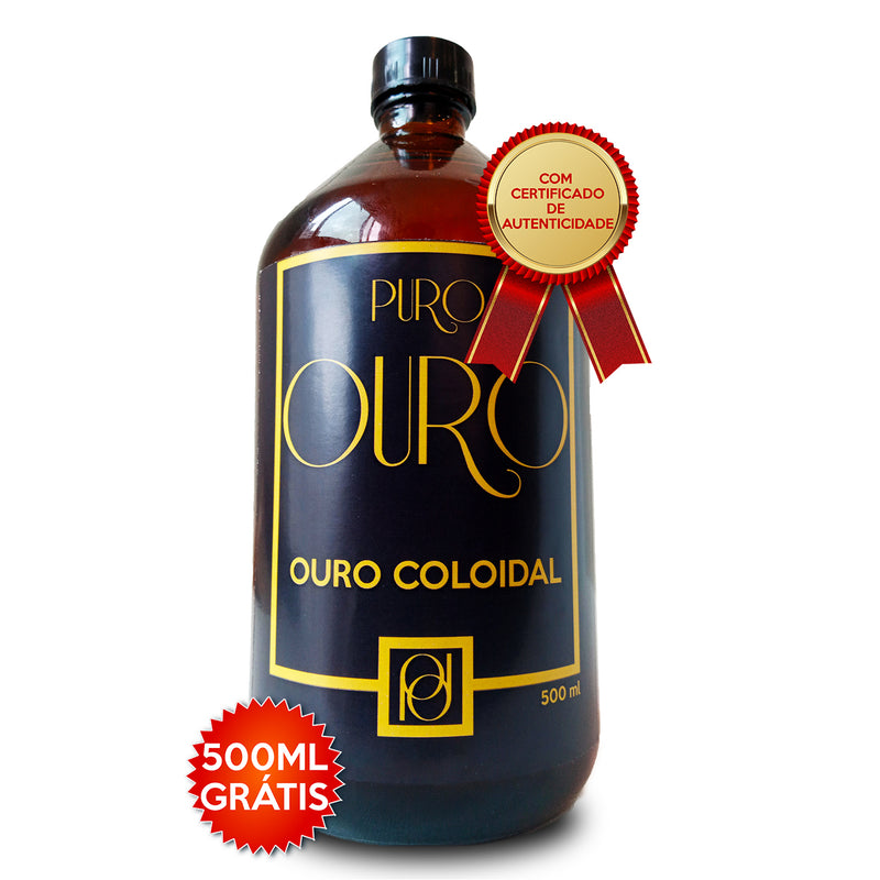 Ouro Coloidal Puro Ouro 500Ml Compre 2 Ganhe 1