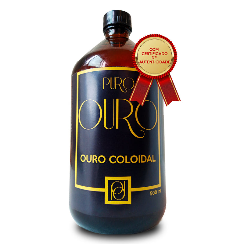 Ouro Coloidal 500Ml 250Ppm Puro Ouro Com Certificado